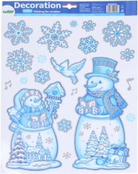Ablakdísz Hóemberek 41 × 29 cm – Karácsony