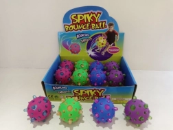 Light-up spiky bouncing ball 7 cm, silicone
