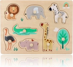 Houten puzzel met handgrepen Safari