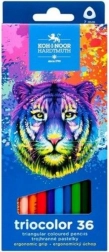 Háromszög alakú színes ceruzák Triocolor 36 db a KOH-I-NOOR-tól - tigris