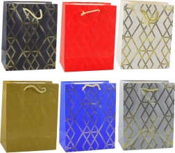 Papirnata darilna vrečka z zlatimi vzorci
