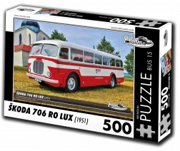 Retro Cars Puzzle – Škoda 706 RO Lux Bus (1951) 500 pieces