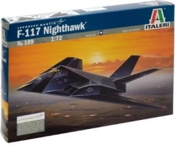Plastic model airplane F-117A Stealth to assemble