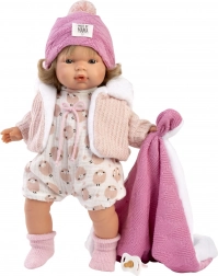 Llorens Lola realistic doll with sounds and soft cloth body 38 cm