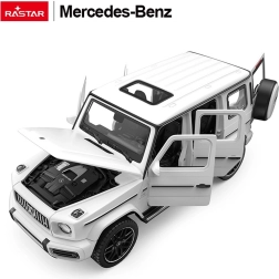 Kovinski model 1:32 MERCEDES‑BENZ AMG G63 z zvokom beli Rastar