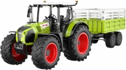 trattore rc claas arion 660 con rimorchio ribaltabile 1:24