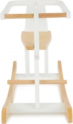 Drewniany konik na biegunach Bieco z ramą bezpieczeństwa