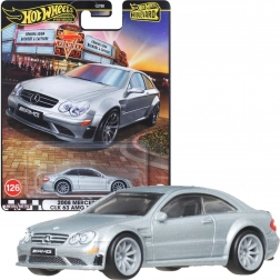 Hot Wheels Premium Boulevard – Mercedes‑Benz CLK 63 AMG Black Series modell 1:64, ezüst