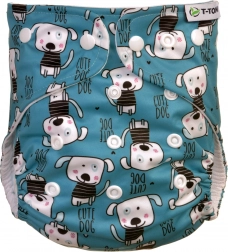 T-TOMI Couche culotte AIO - set de change à pressions Dogs