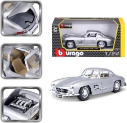 Bburago 1:24 Mercedes Benz 300SL argent 18-22023