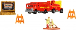 Matchbox Adventure Pack MBX Fire Rescue – tűzoltó készlet járművekkel és kiegészítőkkel