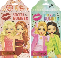 Creative sticker-by-number set – 12 template sheets and 6 sticker sheets