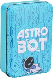 Astrobot joker playing cards in a tin box