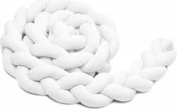 Pleteni obrobnik T-TOMI 180 cm bel