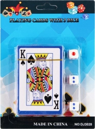 Card set with deck and dice