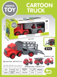 komplet vozil vlečno vozilo z gasilskimi avtomobilčki