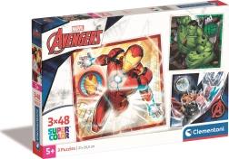 Puzzle set 3×48 pieces MARVEL AVENGERS CLEMENTONI