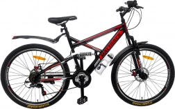 MalTrack 26" Mountain Bike, steel, black‑red‑silver