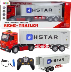 RC Truck with Container Trailer 6CH with 270° Steering Angle HSTAR