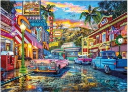 Puzzle HOLLYWOOD – retro ulice, 3000 dílků