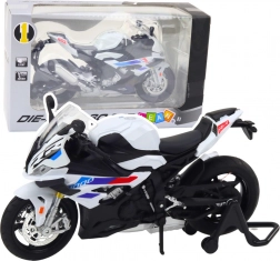 Sport metalmodel motorcykel 1:12 hvid