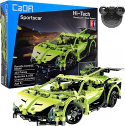 CADA RC Building Kit Sports Car 32 cm, Green, 453 Pieces