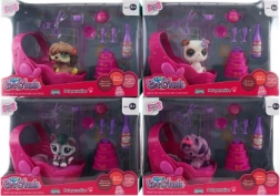 Set avec petit animal dans son panier – gâteau d’anniversaire et accessoires