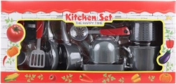 Children's plastic kitchen cookware set