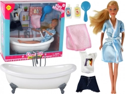 Platnena lutka s kadom i dodacima – Plava