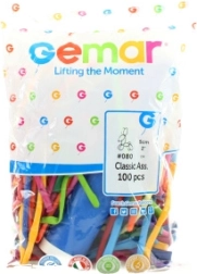 Modelovacie balóniky Gemar s pumpičkou - 100 ks