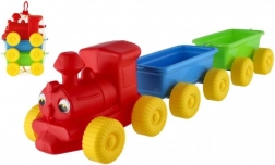 Colorful Plastic Train with Wagons 60 cm