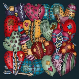 Quadratisches Puzzle Palapeli Herz 251 Teile