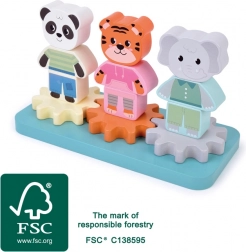 Drvena slagalica za umetanje Prijatelji iz džungle SMALL FOOT