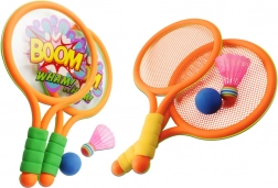 Raquettes de badminton pour enfants Dinosaures Orange Vert