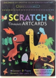 Scratch Art Pictures Dinosaurs, set of 9 pcs