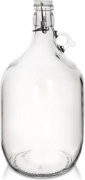 Steklen demižon s sponko 5 l
