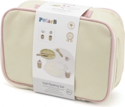 Wooden Doll Feeding Set in a Pouch with Bottle and Bib PolarB