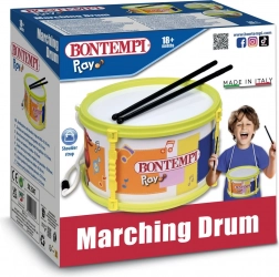 Tambour de marche avec baguettes et sangle