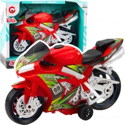 Racer motorcykel legetøj med lys- og lydeffekter rød