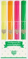 Neónové zvýrazňovače DJECO - sada 4 kusy
