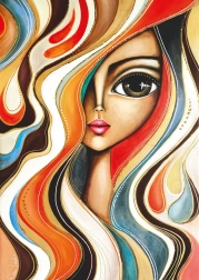 Wavy-Haired Girl Puzzle 1000 Pieces