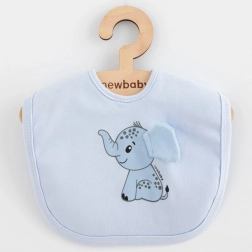 bavaglino per bambini in cotone New Baby Happy Elephant, blu