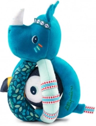 Lilliputiens rattle rhinoceros Marius and toucan Pablo