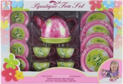 Tin tea set for children with butterflies