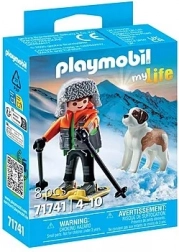 Playmobil My Life Skier with Saint Bernard