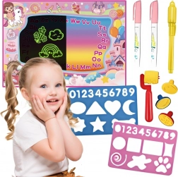 Woopie vodna risalna podloga 2v1 XXL 100 × 70 cm s svetlečim učinkom