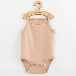 Ærmeløs babybody New Baby Classic II lysebeige