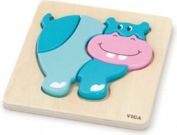 Wooden puzzle for the little ones - hippo