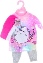 Oblačila za punčko – hlače, majica in kapica