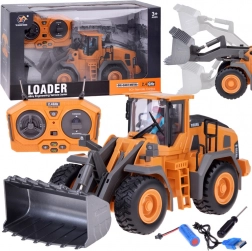Bulldozer RC de construction avec bras articulé et lumières